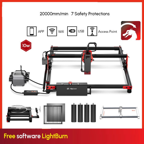 Máquina de Gravação e Corte a Laser AlgoLaser 10W | 40 cm x 40 cm | Expansível